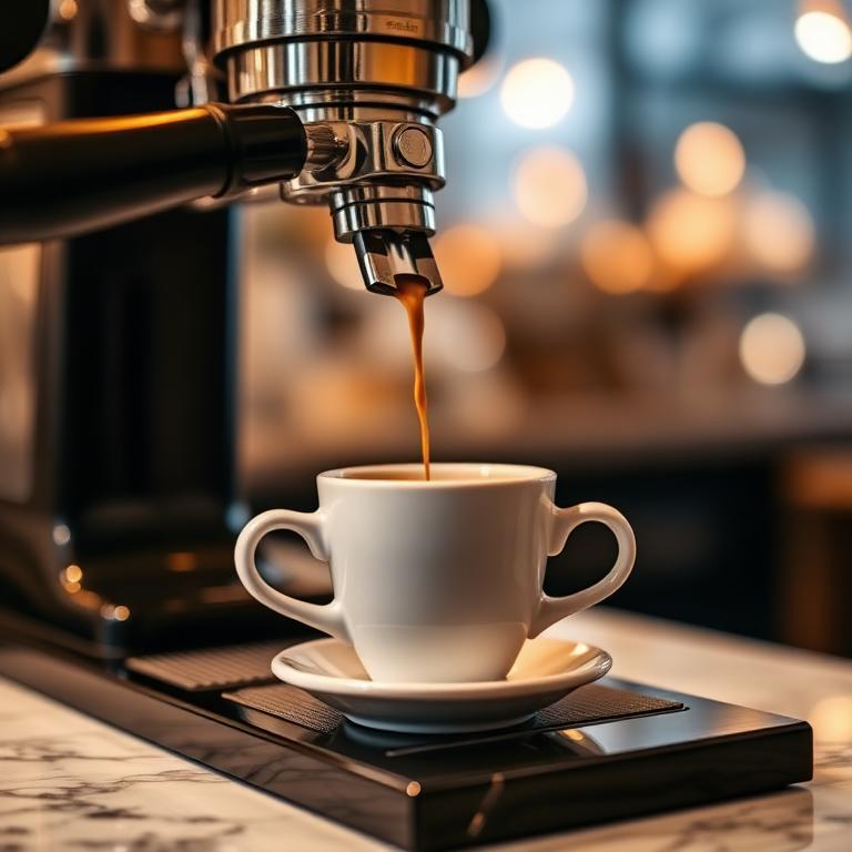 Espresso w białej filiżance